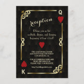 Gatsby Casino Las Vegas Poker Wedding Reception Informatiekaartje (Voorkant)