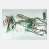 Gatsby Cats Sage Groene Decoupage Inpakpapier Vel (Voorkant 3)
