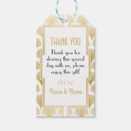 Gatsby Dank u Labels Labels 1920's Art Deco Bruilo Cadeaulabel