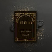 Gatsby Deco Nouveau Lijst Roaring 20s Verjaardag Kaart