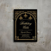 Gatsby Deco Roaring 20s Boog Kroonluchters Verjaar Kaart