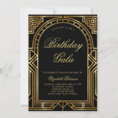 Gatsby Deco Roaring 20s Elegante Gouden Boog Verja Kaart (Voorkant)