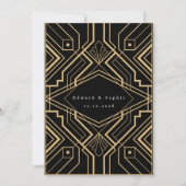Gatsby Effect Wedding Save the Date Kaart (Voorkant)