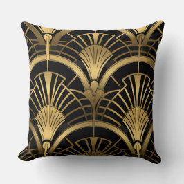 Gatsby Eventures - Zwart en Art Deco Gold Kussen