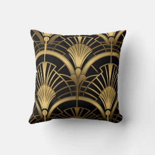 Gatsby Eventures - Zwart en Art Deco Gold Kussen