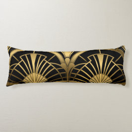 Gatsby Eventures - Zwart en Art Deco Gold Lichaamskussen