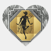 Gatsby Flapper Art Deco Stickers (Voorkant)