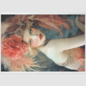 Gatsby Flapper Beauty, Roaring 20's stijl Portret Tissuepapier (Voorkant)