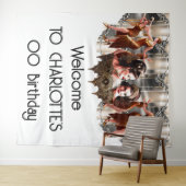 Gatsby flapper dansers metallic achtergrond 1920 wandkleed (In Situ (horizontaal))