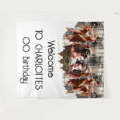 Gatsby flapper dansers metallic achtergrond 1920 wandkleed (Voorkant (horizontaal))