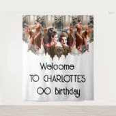 Gatsby flapper dansers metallic achtergrond 1920 wandkleed (Voorkant)