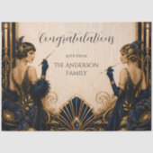 Gatsby flapper girls art deco bruiloft decoupage tissuepapier (Voorkant)