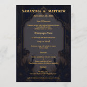Gatsby flapper girls art deco trouwdiner menu (Achterkant)