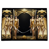 Gatsby flapper meisjes goud zwart thema evenement groot cadeauzakje (Voorkant)