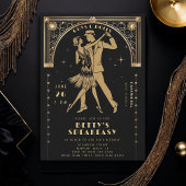 Gatsby Flapper Speakeasy Roaring 20s Deco Verjaard Kaart