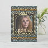 Gatsby foto Art Deco chic uit 1920 Kaart (Staand voorkant)
