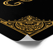 Gatsby geïnspireerd trouwbord Guest Book Poster (Hoek)