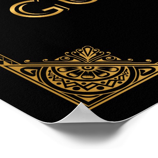 Gatsby geïnspireerd trouwbord Guest Book Poster (Hoek)