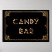 Gatsby geïnspireerd trouwbord SNOEP BAR Poster (Voorkant)