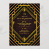 Gatsby Gold 1920's Nieuwjaarsmenu Menu (Voorkant)