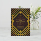 Gatsby Gold 1920's Nieuwjaarsmenu Menu (Staand voorkant)