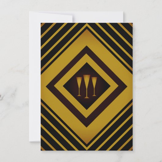 Gatsby Gold 2020 Baby shower Bingo Kaart (Achterkant)