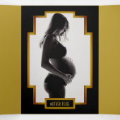 Gatsby Gold 2020 Baby shower Suite Drieluik Uitnodiging (Binnenkant midden)