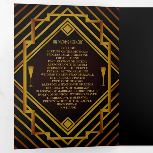 Gatsby Gold 2020 trouwprogramma Drieluik Programma (Binnenzijde eerst)