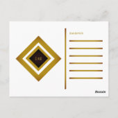 Gatsby Gold 2020's Bruiloft Dank U Briefkaart (Achterkant)