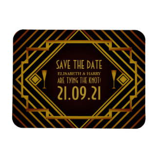 Gatsby Gold 2020's huwelijk bewaart de datum Magneet