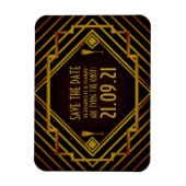 Gatsby Gold 2020's huwelijk bewaart de datum Magneet (Verticaal)