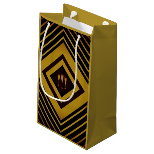 Gatsby Gold 2020's huwelijk Klein Cadeauzakje (Achterkant Gekanteld)