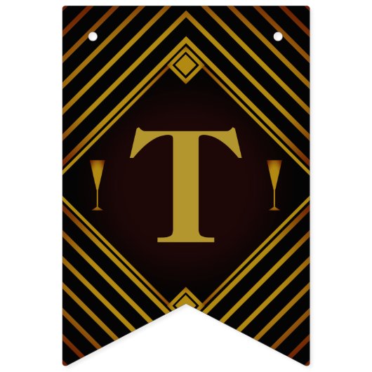 Gatsby Gold 2020's huwelijk Vlaggetjes (Eerste vlag)