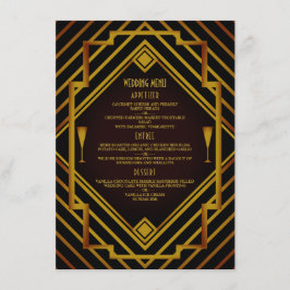 Gatsby Gold 2020's huwelijksmenu Menu