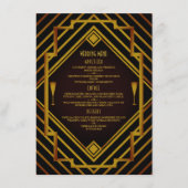 Gatsby Gold 2020's huwelijksmenu Menu (Voorkant)