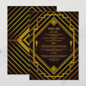 Gatsby Gold 2020's huwelijksmenu Menu (Voorkant / Achterkant)