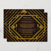 Gatsby Gold 2020's Trouwdetail Informatiekaartje (Voorkant / Achterkant)