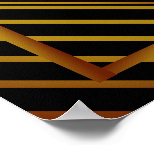 Gatsby Gold 2020's Wedding Seating Chart Poster (Hoek)