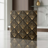 Gatsby Gold Art Deco Fan Pattern ID1188 Tegeltje