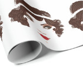 Gatsby Gold Flapper Birthday Vrijgezellenfeest Par Cadeaupapier (Rol Hoek)