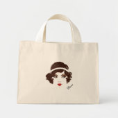 Gatsby Gold Girl Vrijgezellenfeest Birthday Party Mini Tote Bag (Voorkant)