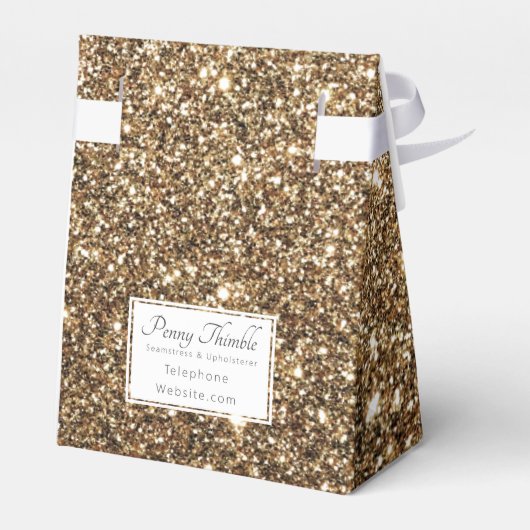 Gatsby Gold Glitter Bedankdoosjes (Achterkant)