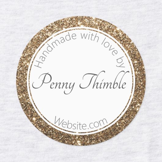 Gatsby Gold Glitter Labels (Design 2)