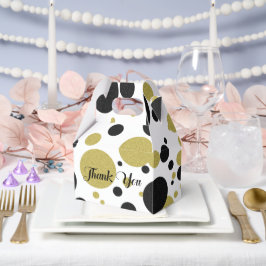 Gatsby Gold Polka-Dot Bruiloft Feest Favor Boxes Bedankdoosjes