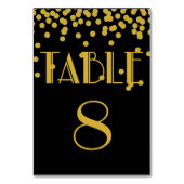 Gatsby Gold Polka Dot Reception Glitz Party Kaart (Achterkant)