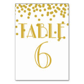 Gatsby Gold Polka Dot Reception Glitz Party Kaart (Voorkant)