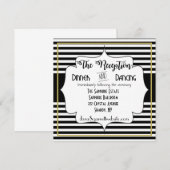 Gatsby Gold Trouwsuite Ontvangst Details Insteekka Kaart (Voorkant / Achterkant)