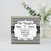 Gatsby Gold Trouwsuite Ontvangst Details Insteekka Kaart (Staand voorkant)