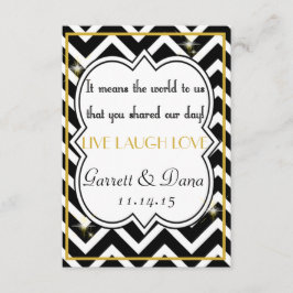 Gatsby Gold Wedding Suite Bedankt Party Table Kaart