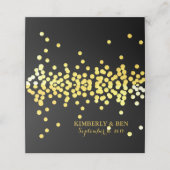 Gatsby Gold Wedding Suite Hartelijk dank, partijge Plaatskaartje (Buitenkant ongevouwen)